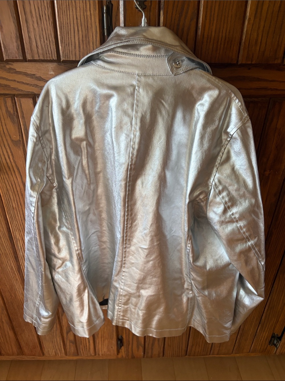 Lauren and Jean company Silver Metallic Jacket size 1X - Picture 2 of 5